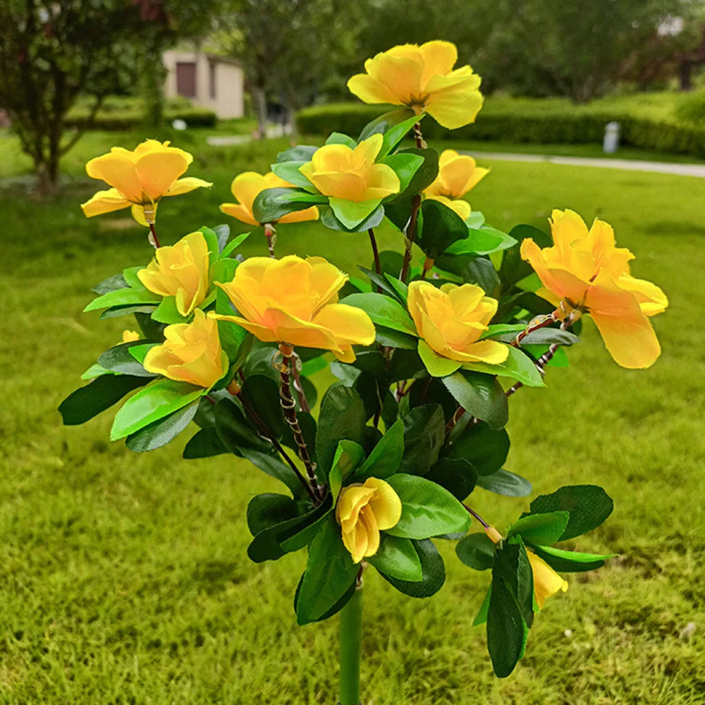 BowLift | FloraGlow Solar Garden Lamp | Azalea Design | LED | Weatherproof & Wireless | 8h Light Time