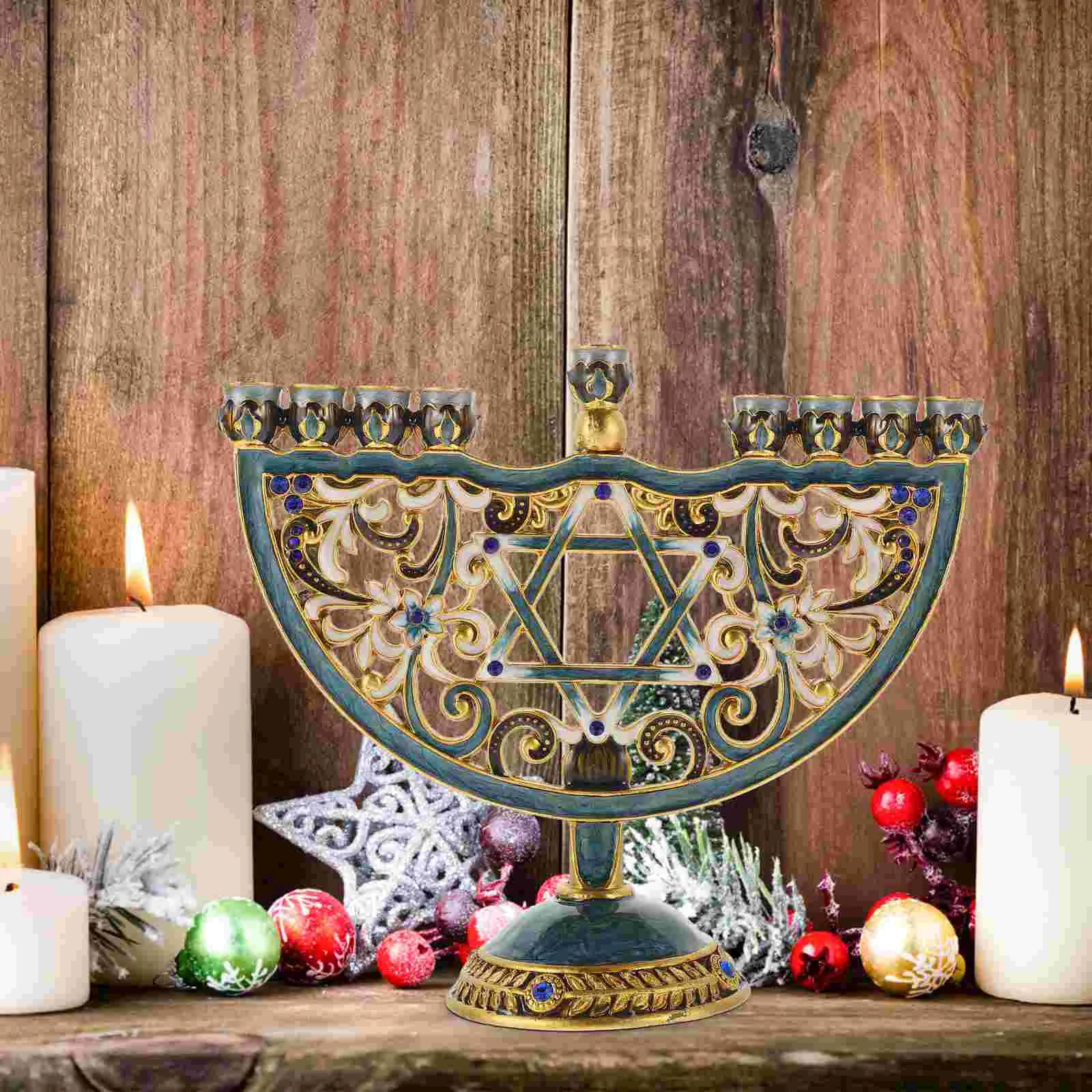 BowLift | Auriona Menorah Candle Holder | Chanukah Candelabrum & Table Decoration | Wedding & Holiday Decoration | Luxurious Elegance