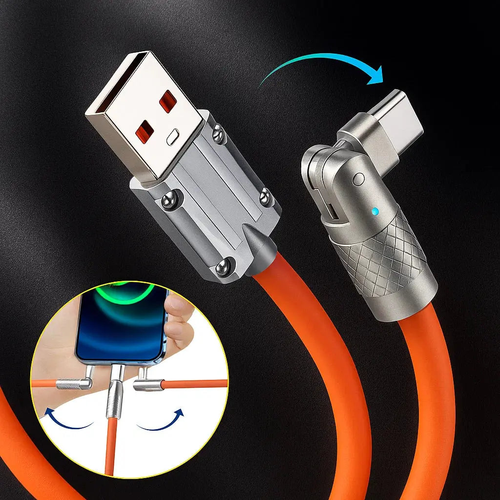BowLift | Fast charging durable 120W Redatable USB data cable with connector