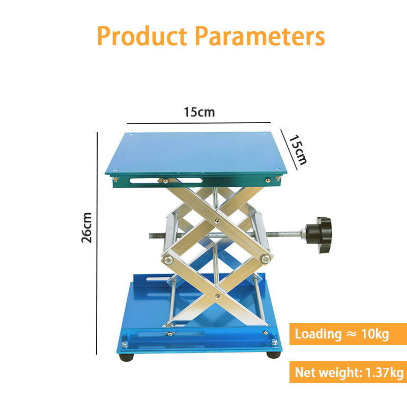BowLift | Stainless Steel Lifting Table, Manual Aluminum Oxide Lifting Table, Laboratory Accessories Manual Lift Small