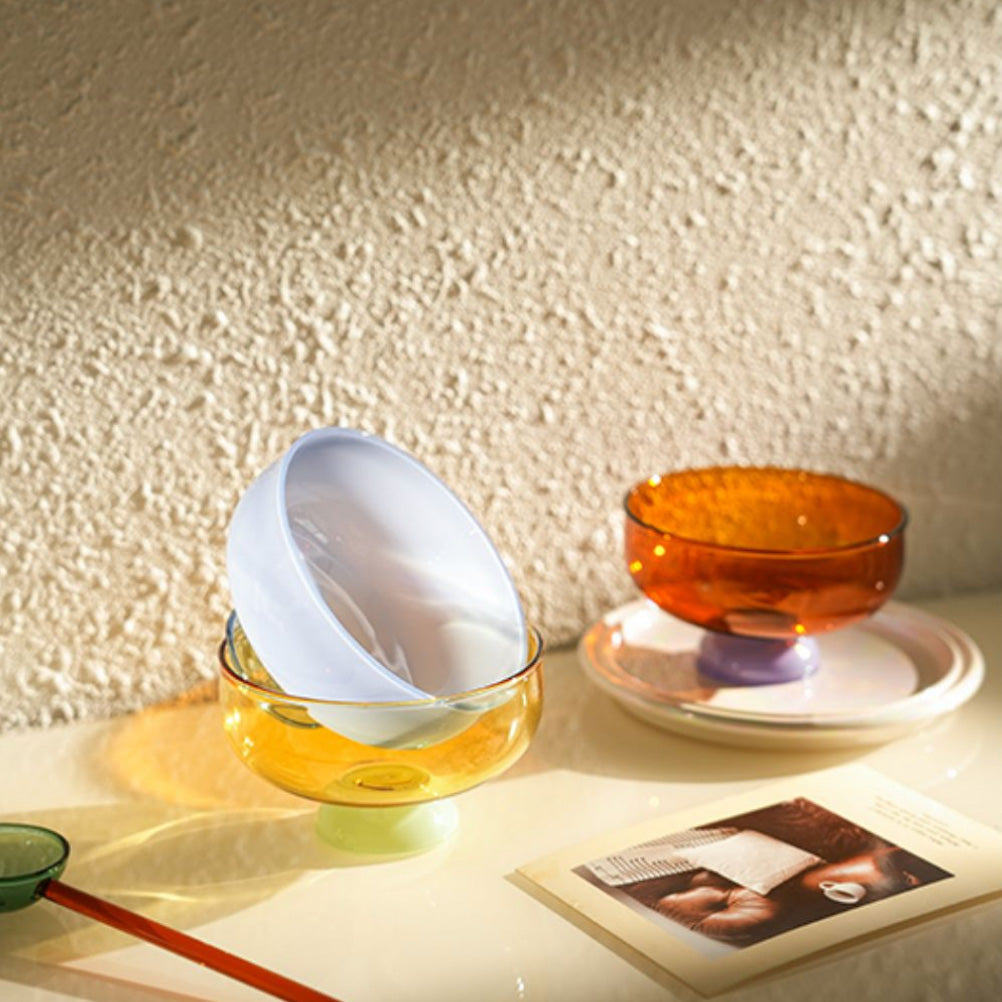 BowLift | Colorful borosilicate dessert bowl with spoon