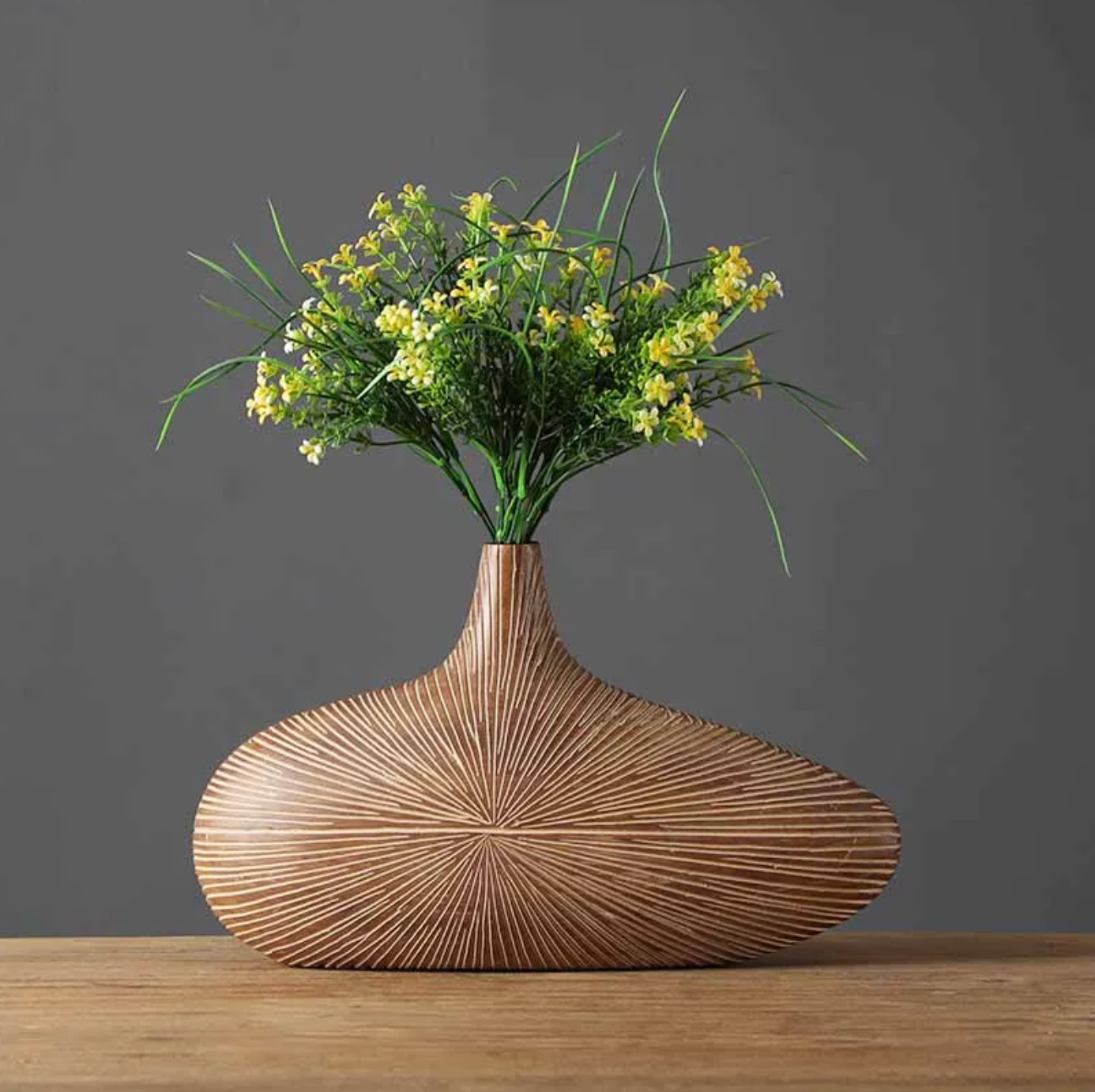BowLift | ClayAura Sahara Sculptured Vase | Handmade | Modern Decor for Home | Elegant Design