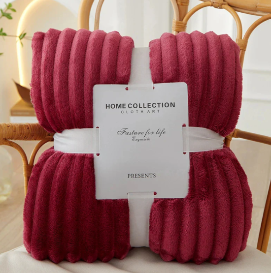 BowLift | Broad-striped flannel fleece blanket