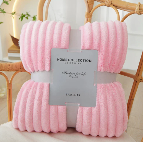 BowLift | Broad-striped flannel fleece blanket