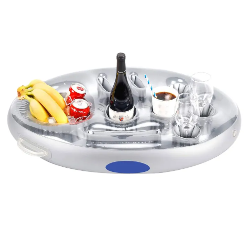 BowLift | Floating Drink Holder For Pool With Cup Slots And Snack Tray