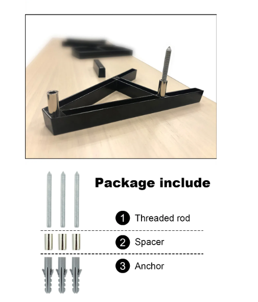 BowLift | House Numbers Modern Black Metal Floating Style