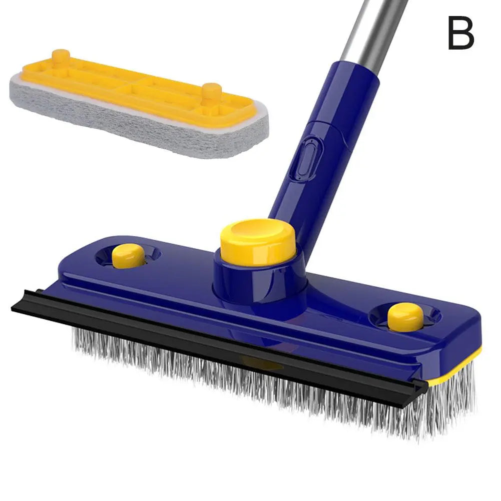 BowLift | 2in1 V-Shaped Long Handle Floor Scrub Edge Cleaner Brush