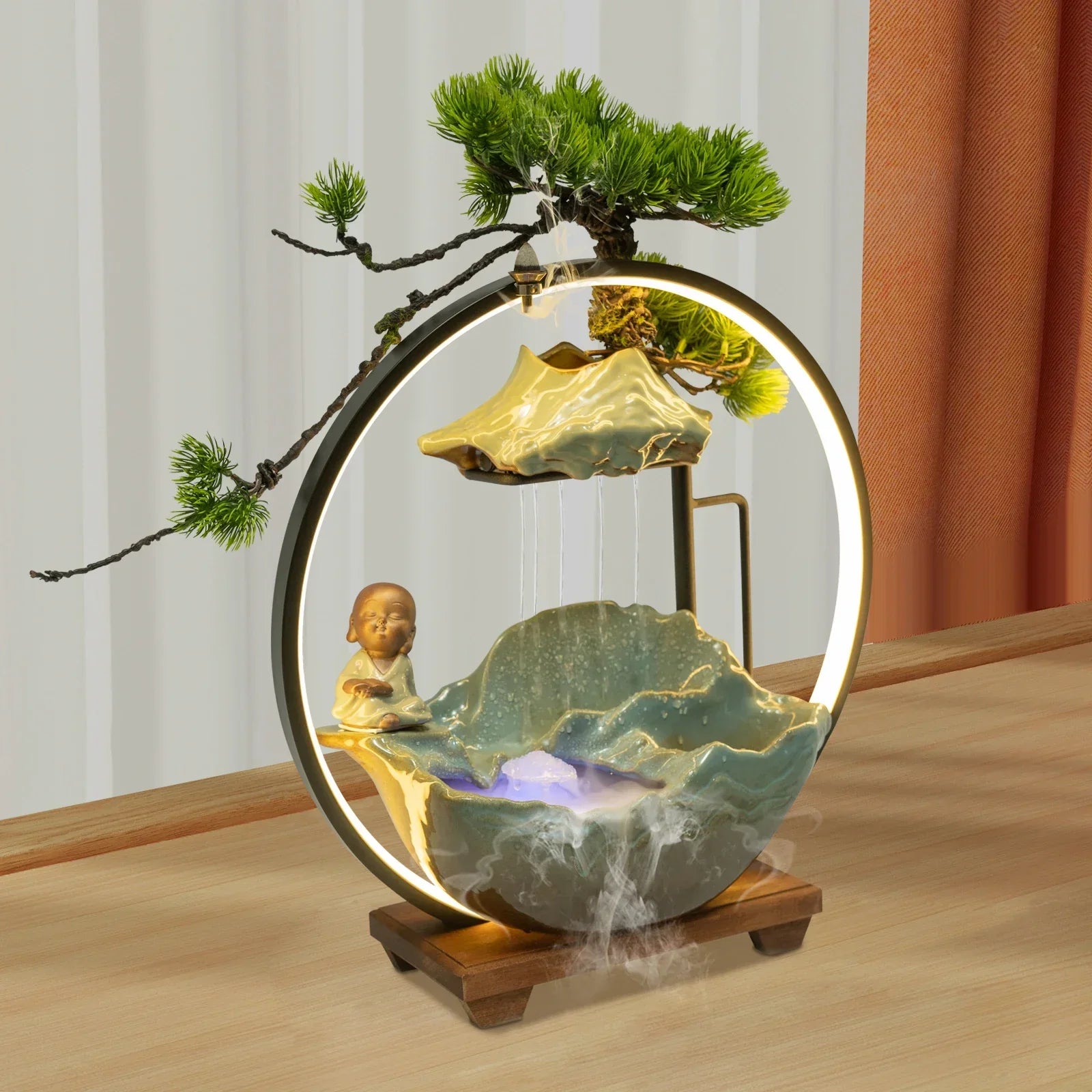 BowLift | Waterfall Fortune LED Incense Burner Zen Decor