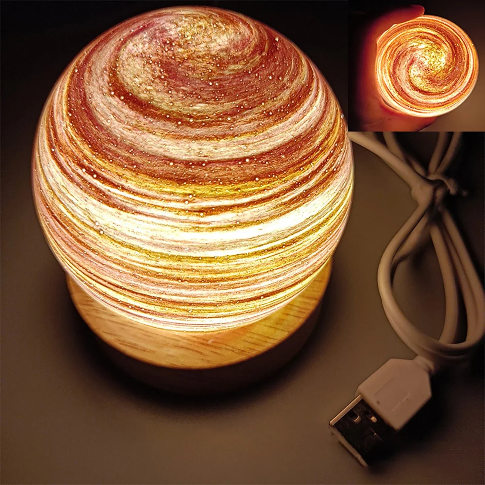 BowLift | 3D Crystal Planets Atmosphere Night Lamp