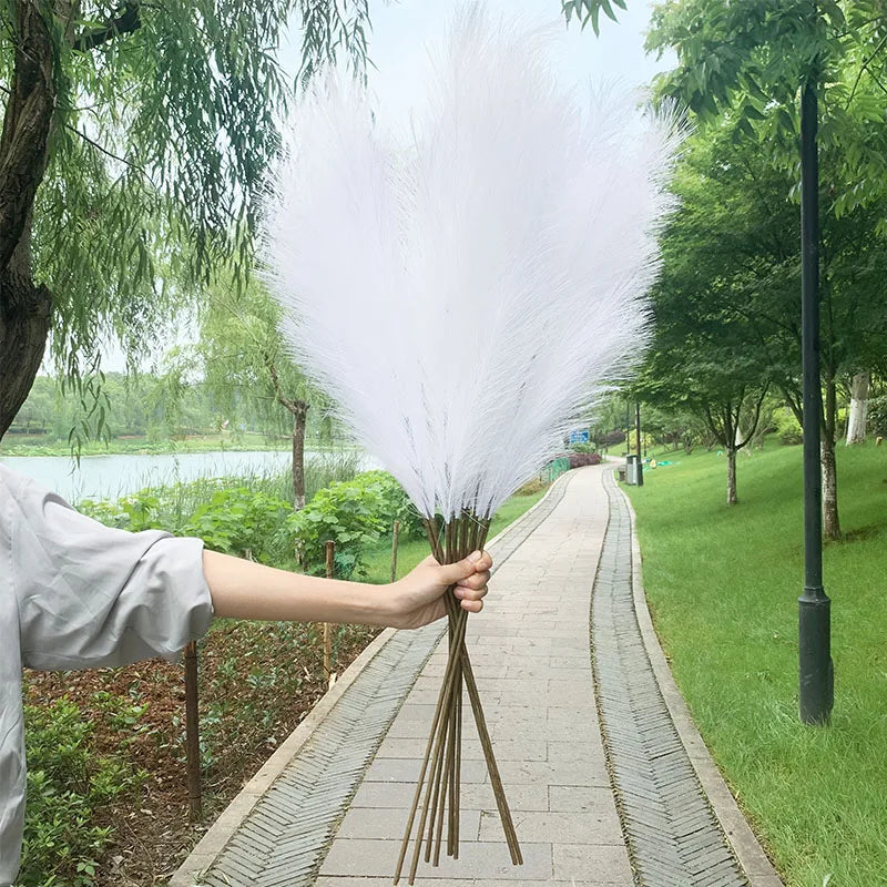 BowLift | 5 pieces 100 cm Artificial Pampas Grass Dried Flower Bouquet Wedding Party Decoration Home Room DIY Artificial Plants Decoration Supplies