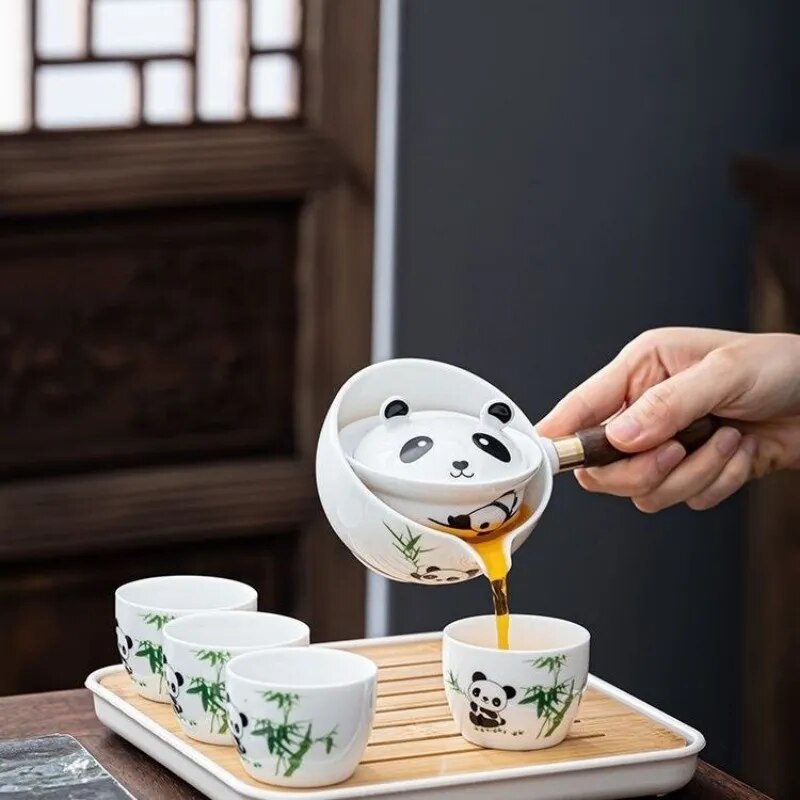 BowLift | Panda Spin Rotating Tea Set