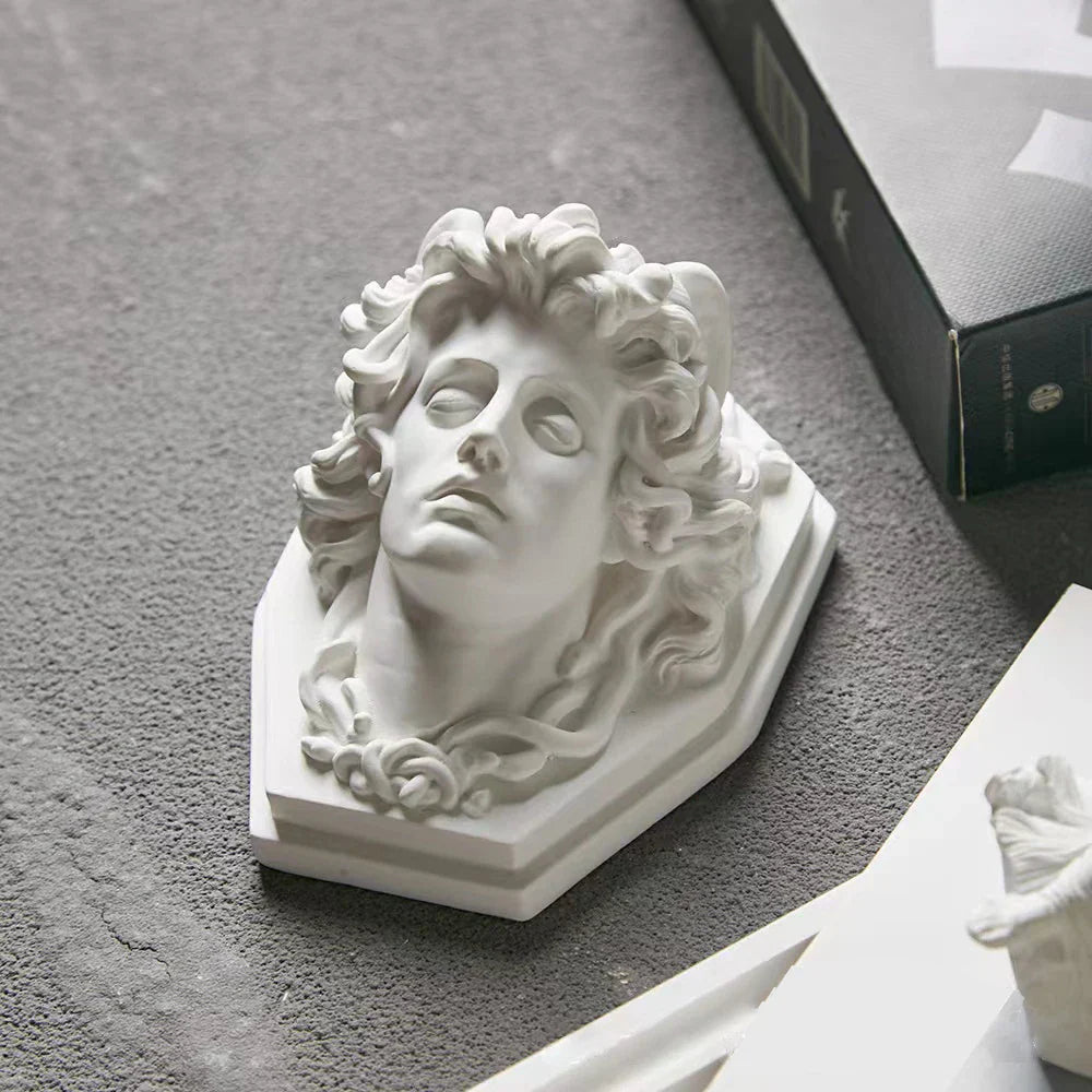 BowLift | Nordic INS Style Character Plaster Statue DIY Painted Sketch Photography Props Table Decorations Home Art Plaster Decoration