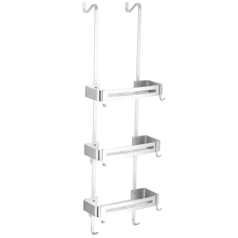 BowLift | Sleek Shower Nail-Free Dual Layer Organizer Rack