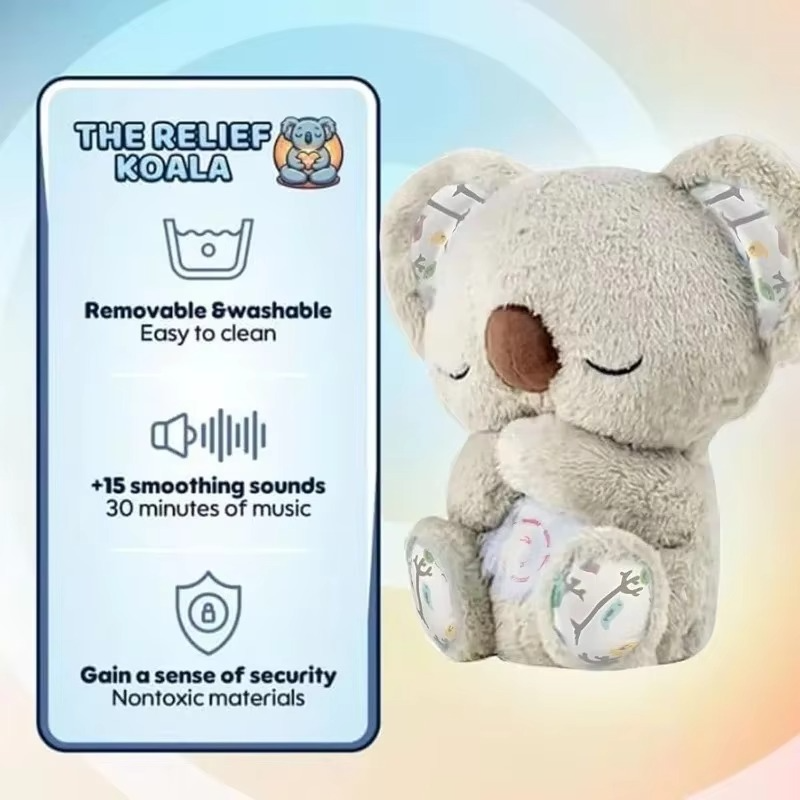 BowLift | Cuddly Koala Plush Sleep Companion with Gentle Glow and Soothing Sounds