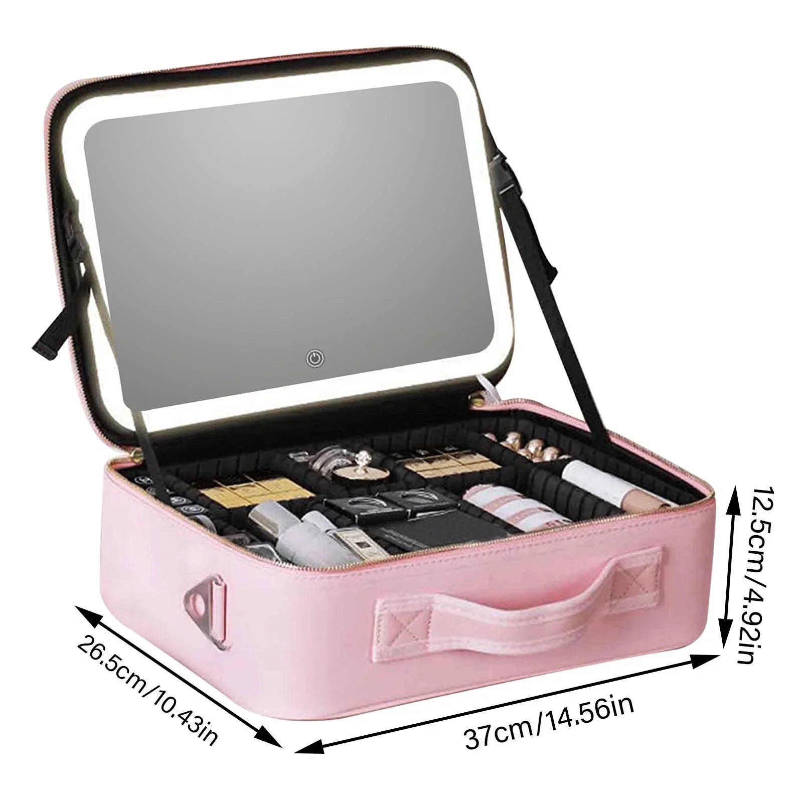 BowLift | Travel Cosmetic Case LED Mirror Makeup Bag
