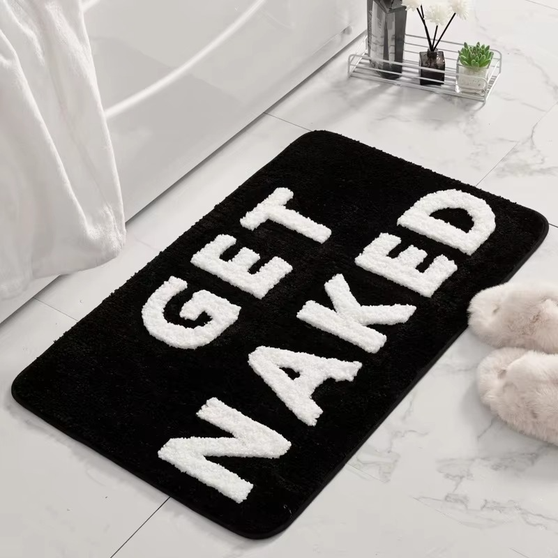 BowLift | Colorful "Get Naked" Non-Slip Microfiber Bath Mat – Absorbent & Fun for Kids and Adults