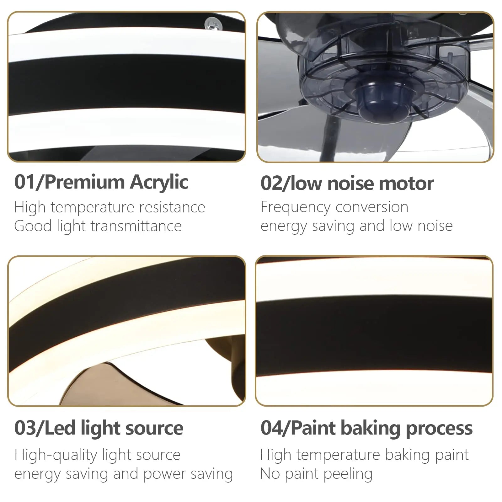 BowLift | Aura Silent LED Ceiling Fan Light