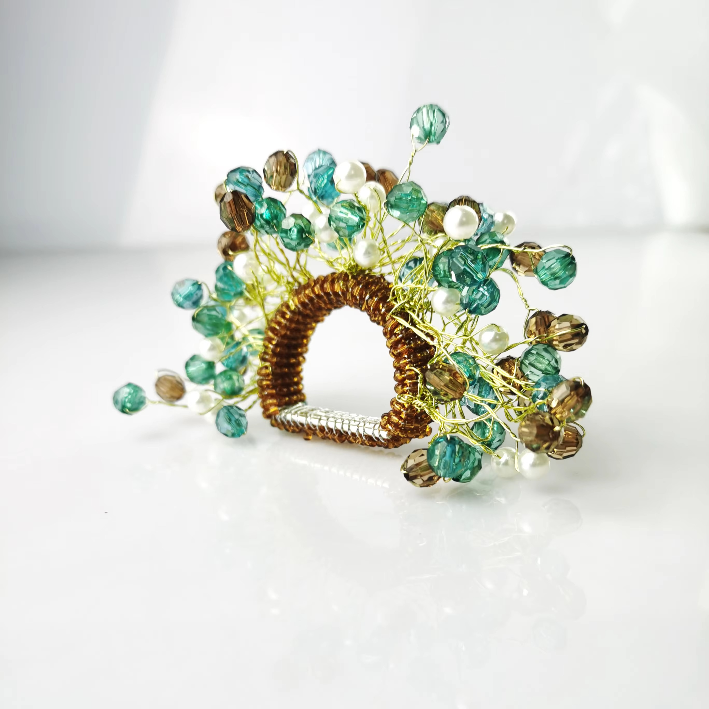 BowLift | Colorful Acrylic Bead Napkin Ring Set of 4