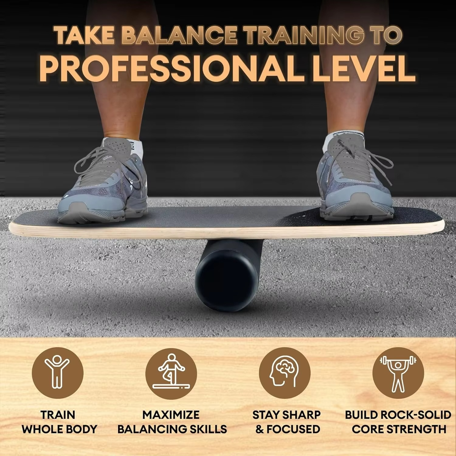 BowLift | 2-in-1 Balance Board Set with Roller & Ball – 9 Adjustable Modes Surf & Wobble Trainer