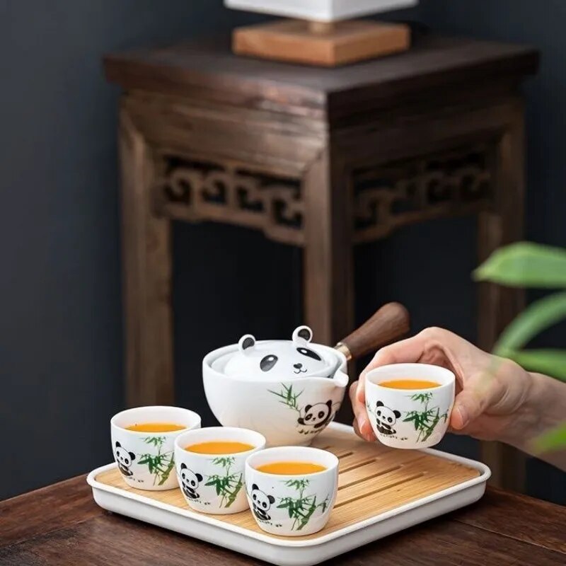 BowLift | Panda Spin Rotating Tea Set