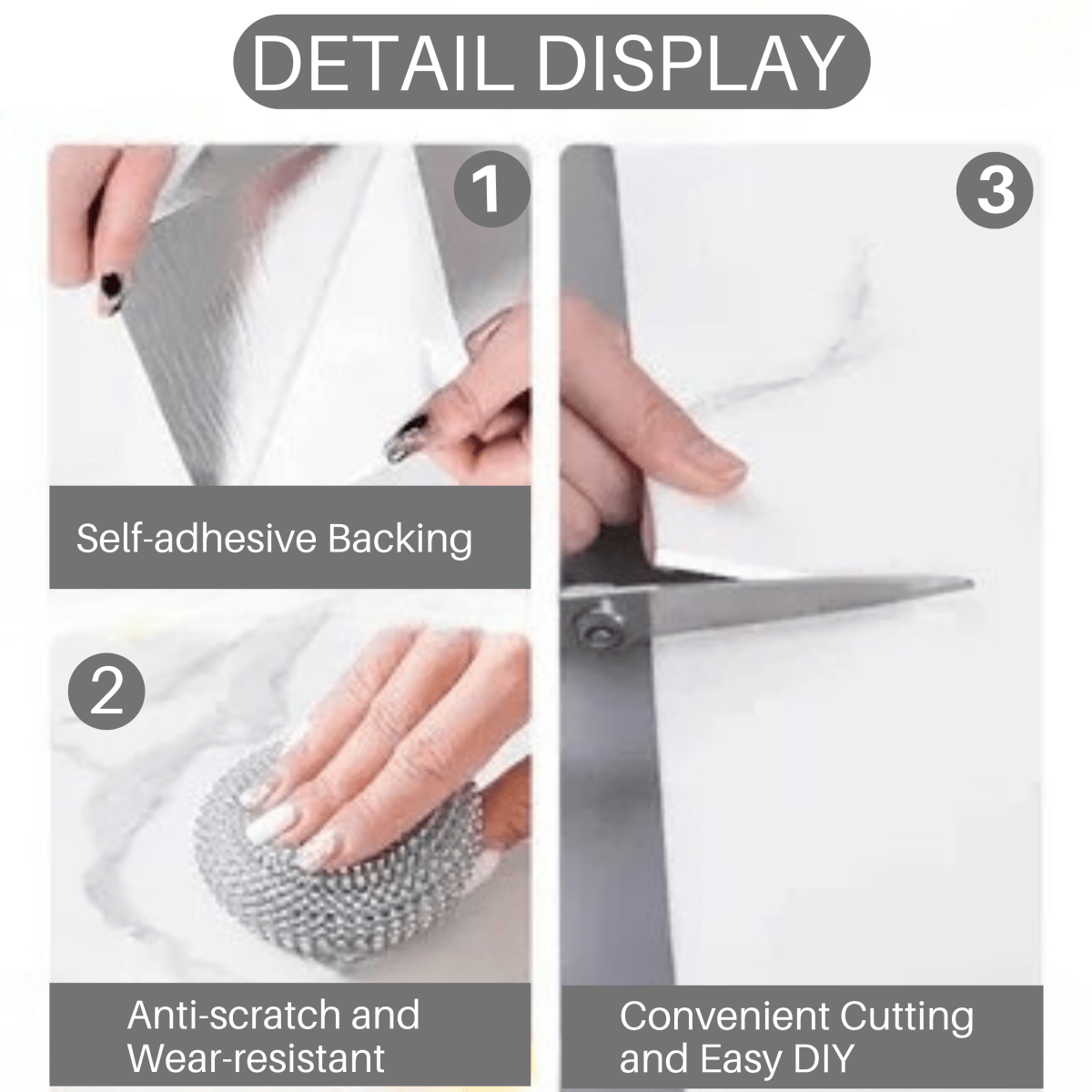 BowLift | Elegant Self-Adhesive Marble PVC Floor Tiles