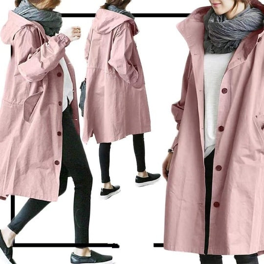 BowLift | Water and windproof women's trench coat with hood