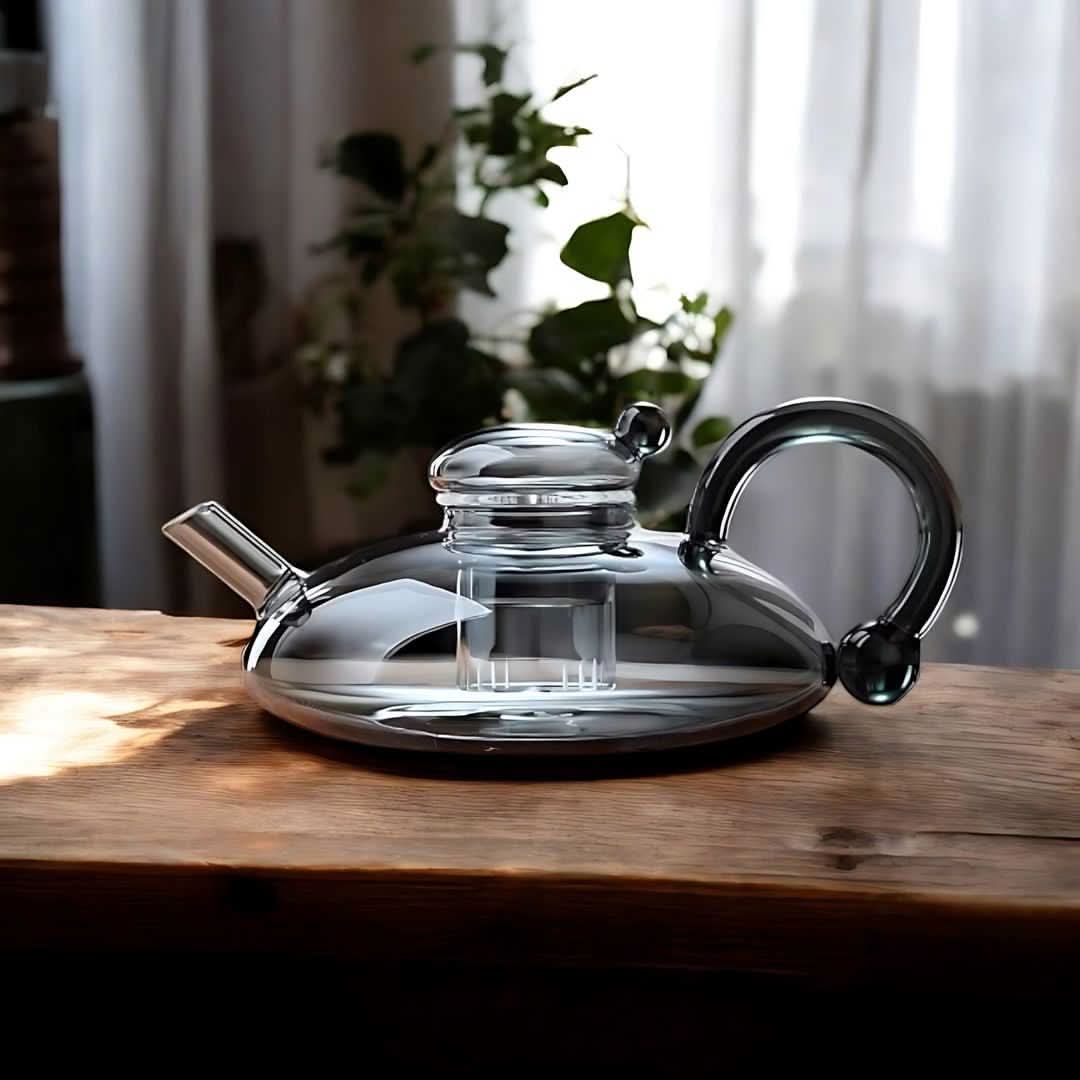 BowLift | Glass Teapot Set with Built-In Filter and Cups