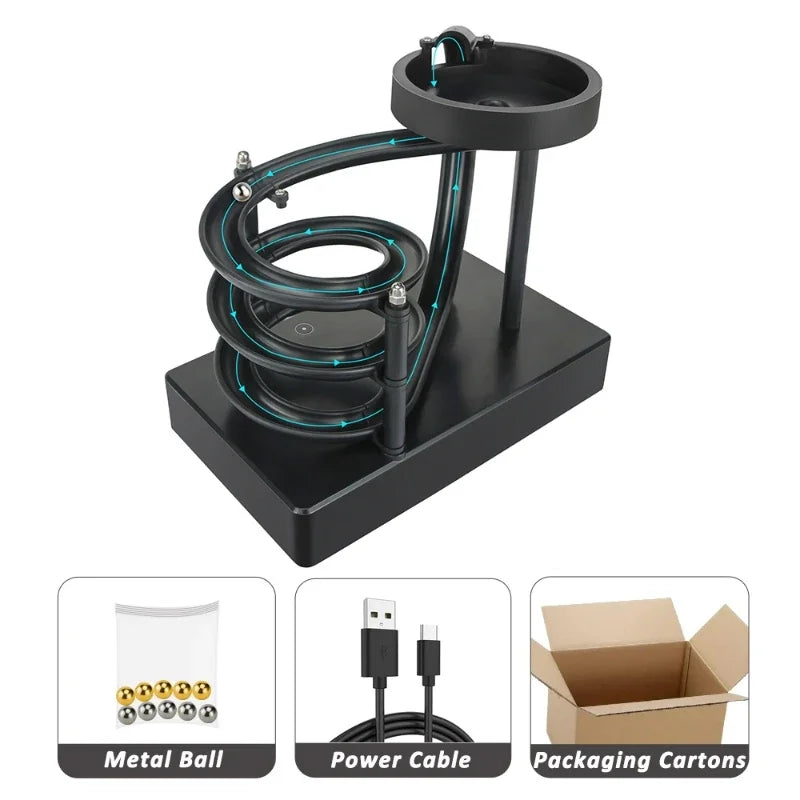 BowLift | Wooden Perpetual Spiral Motion Kinetic Ball Roller Science Toy