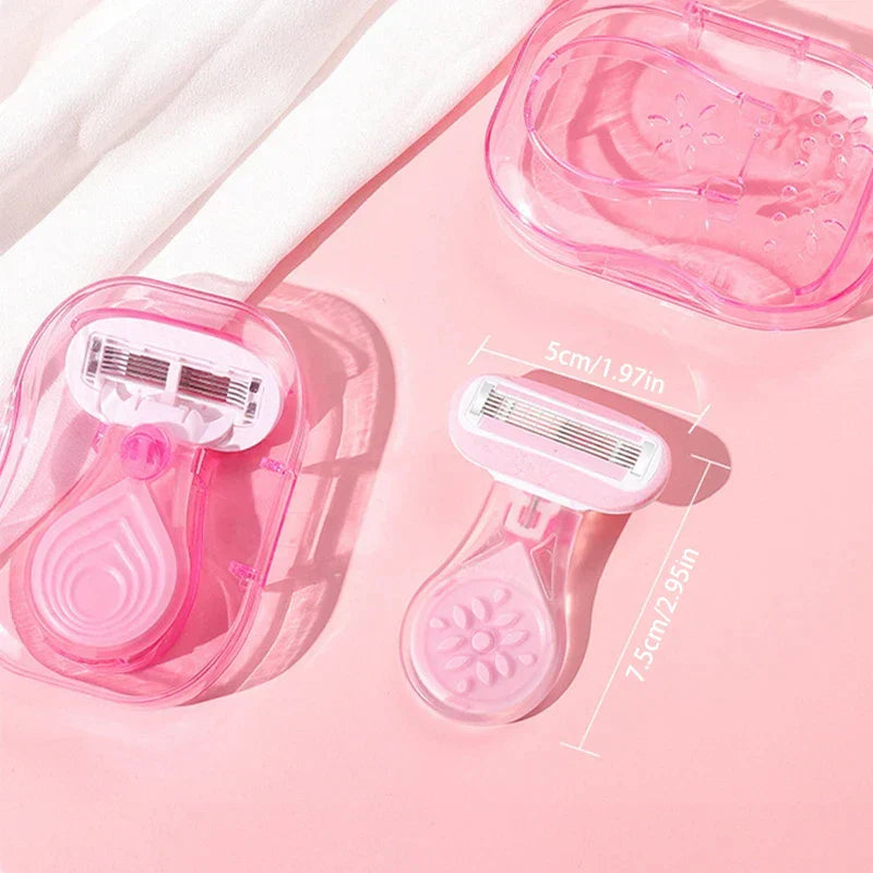 BowLift | Compact Pink Lady Protective Razor Set
