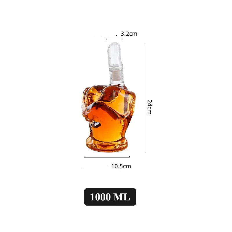 BowLift | Middle Finger Crystal Clear Fun Decanter