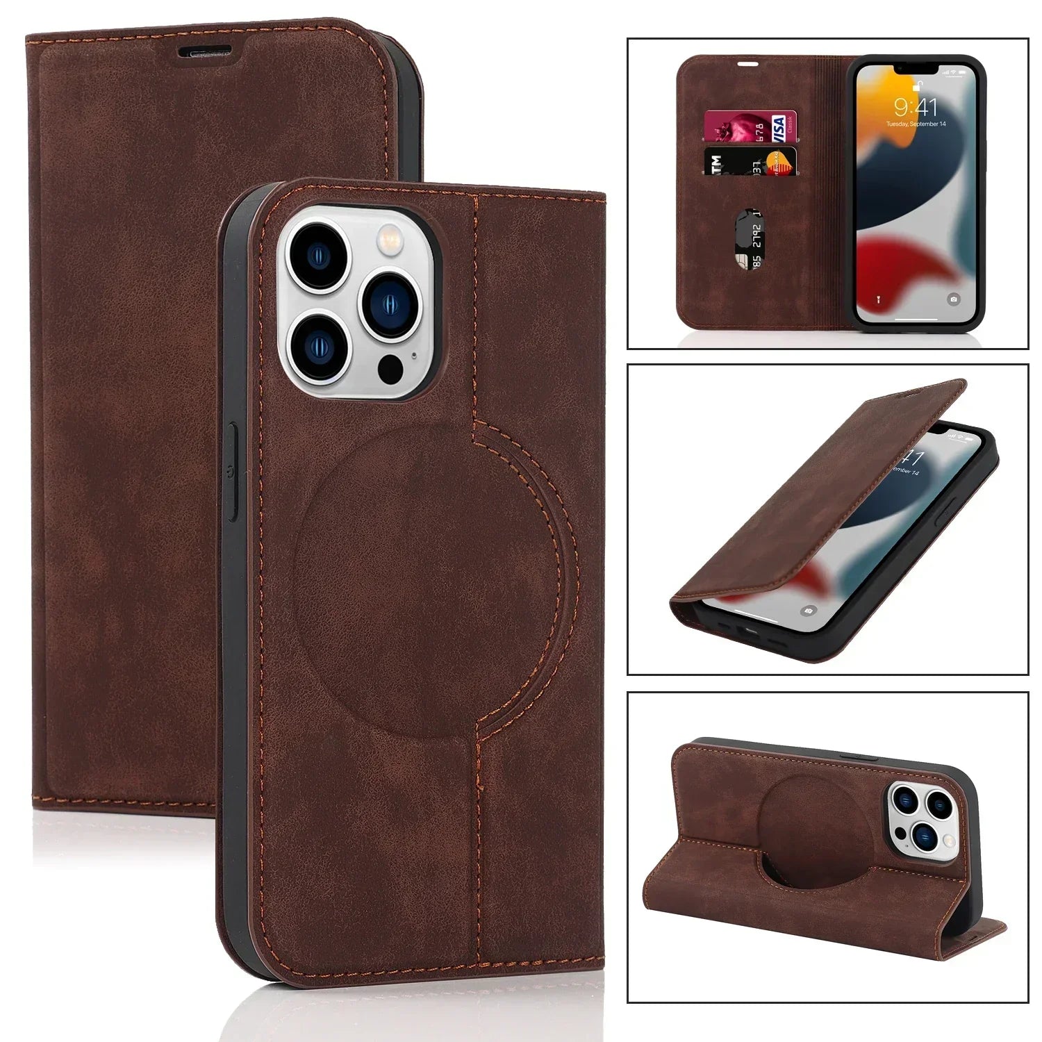 BowLift | Magnetic Wallet Case MagSafe Wireless Charging- iPhone