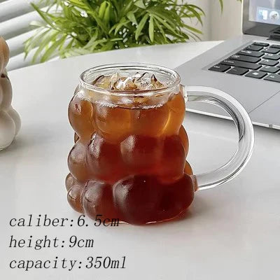 BowLift | Sleek Glass Irregular Bubble Mug