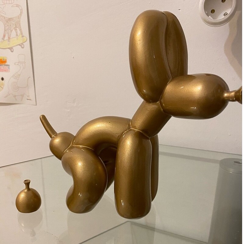 BowLift | Balloon Dog Sculpture, Balloon Art Statue, Mini Collectible Figure, Home Decor, Resin Figure, Desk Accessories, Room Decoration