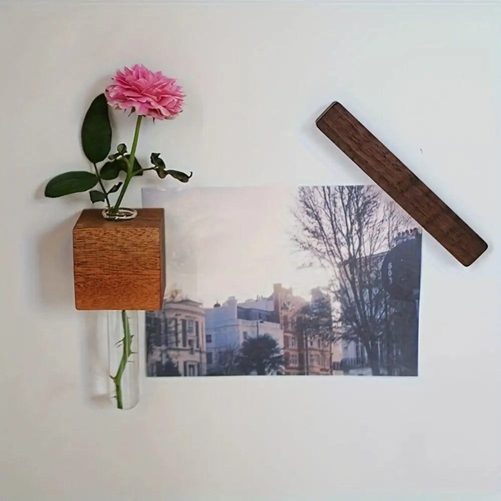 BowLift | Wooden Magnetic Flower Tube Vase
