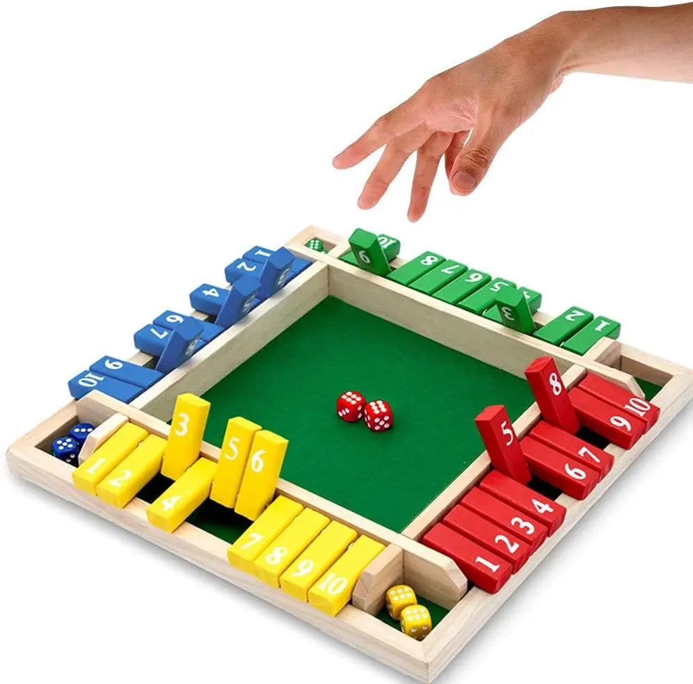 BowLift | Shut the Box wooden game – Traditional dice game for children & adults
