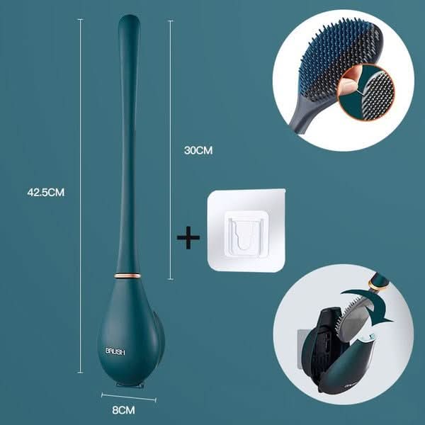 BowLift | Hygienic Silicone Toilet Brush with Wall & Stand Holder