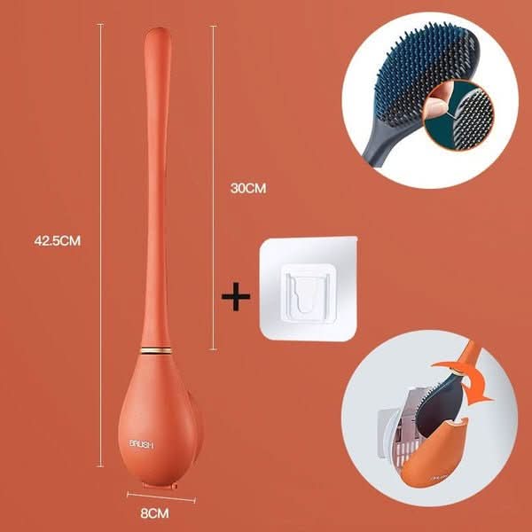 BowLift | Hygienic Silicone Toilet Brush with Wall & Stand Holder