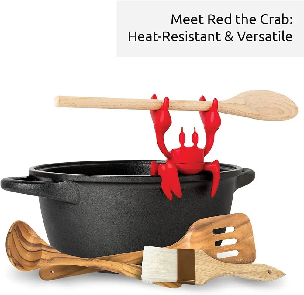 BowLift | Silicone Kitchen Utensil – Cute Crab Holder with Steam Release Function!