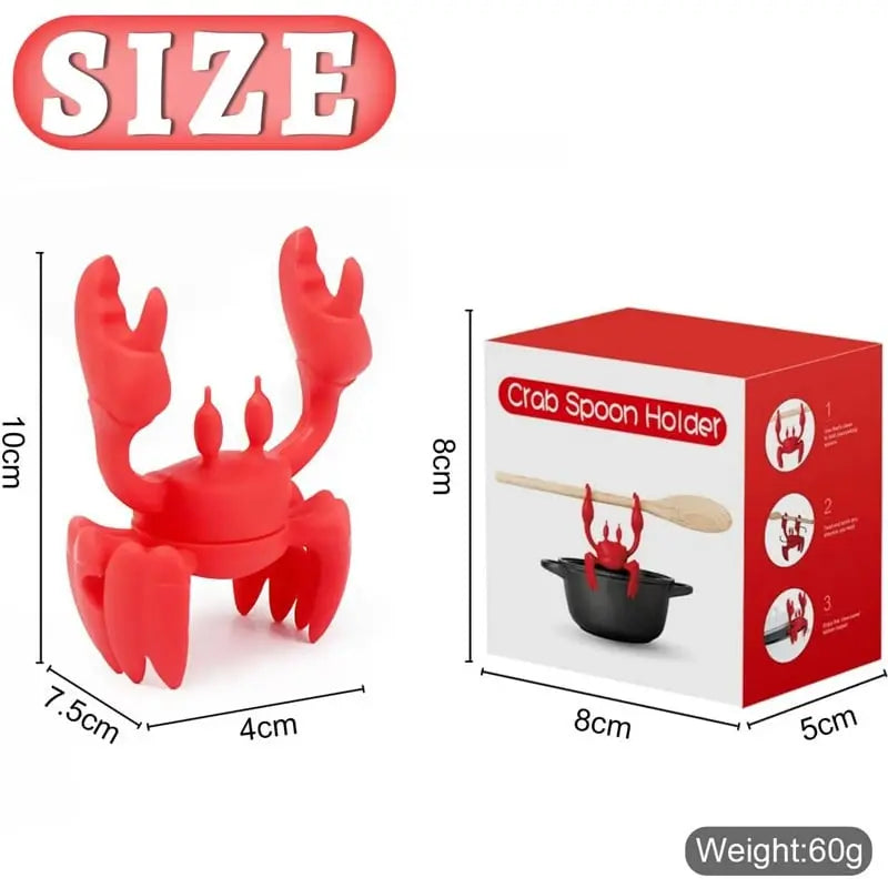 BowLift | Silicone Kitchen Utensil – Cute Crab Holder with Steam Release Function!