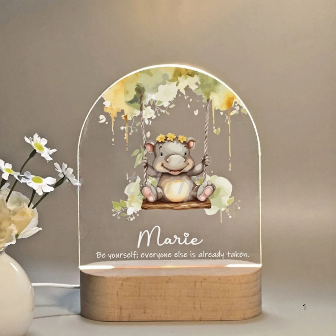 BowLift | Personal Night Light with Name – Soft Warm LED Lighting for Children