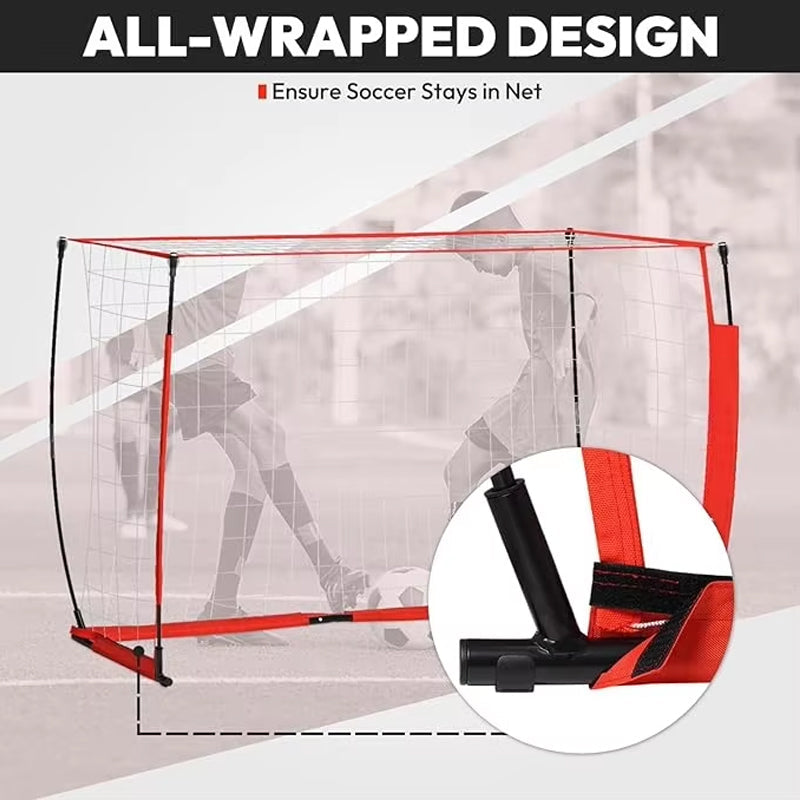 BowLift | 12*6ft Folding Soccer Goal Portable Soccer Goal Net Football Target Training Equipment Soccer Goal Set With Carry Bag