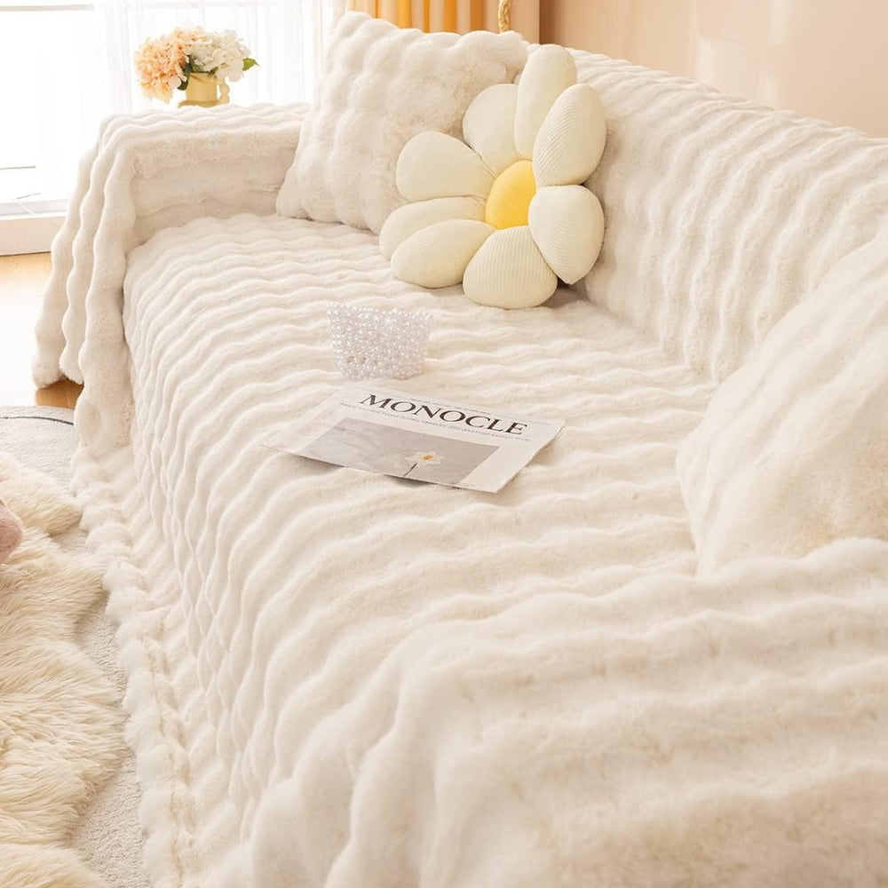 BowLift | Rabbit Faux Fur Blanket Soft Sofa Cover