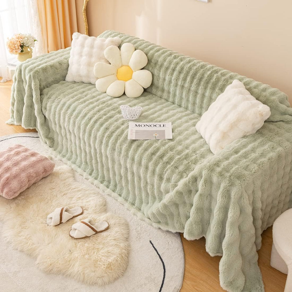 BowLift | Rabbit Faux Fur Blanket Soft Sofa Cover