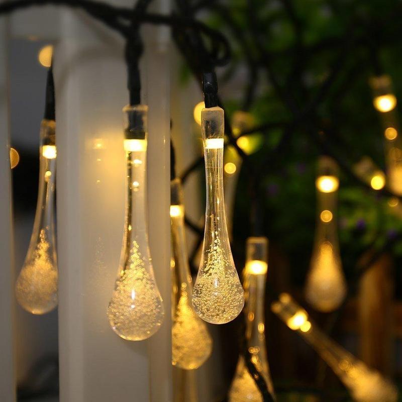 BowLift | Solar Water Droplet String Lights