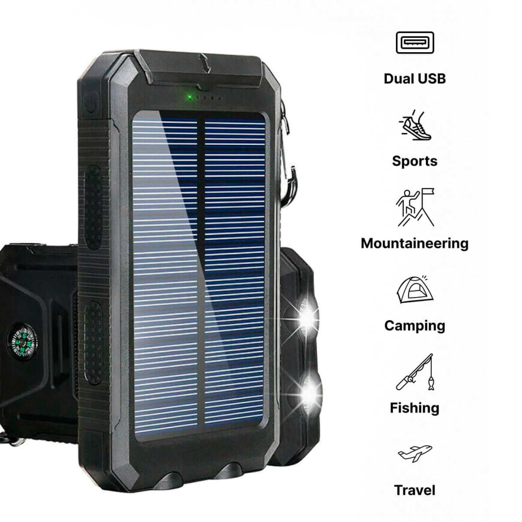 BowLift | 500000mAh Solar Charger Waterproof Power Bank External