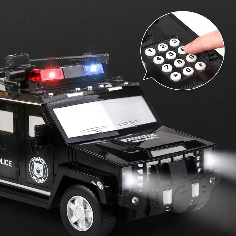 BowLift | Piggy bank in police car design for children