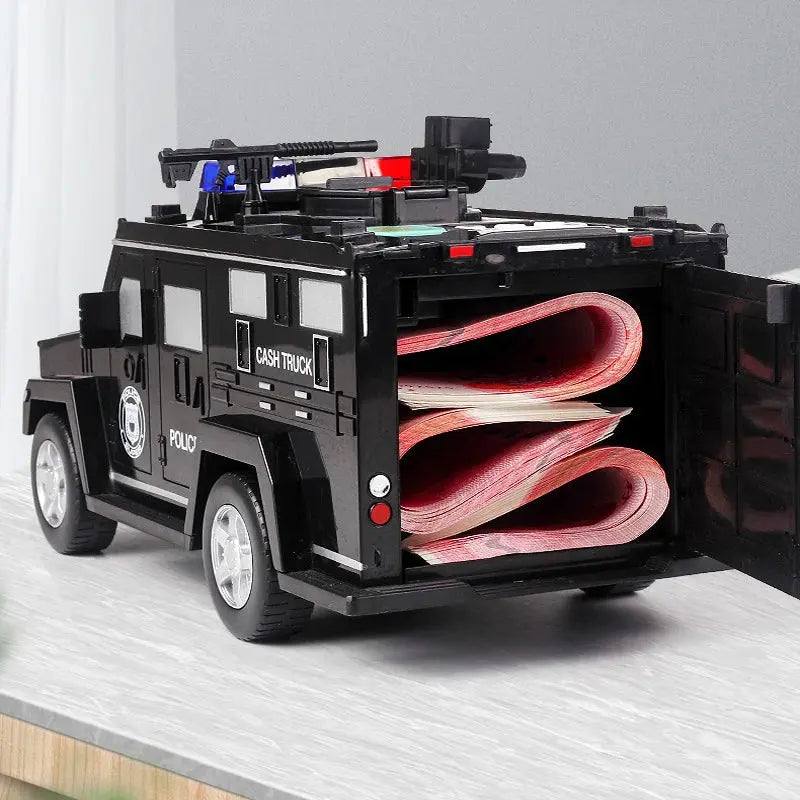 BowLift | Piggy bank in police car design for children