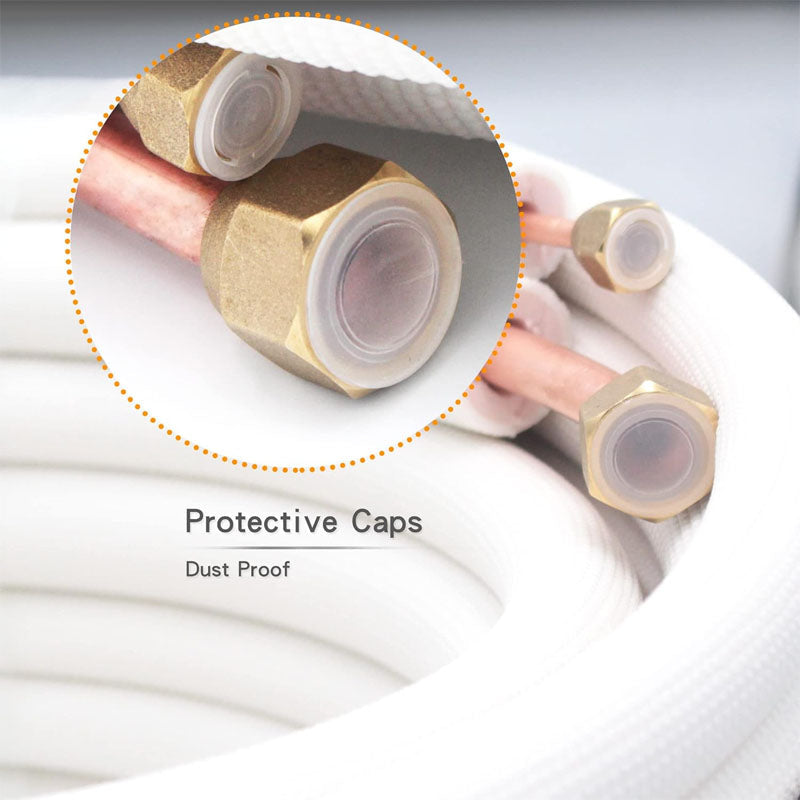 BowLift | 16ft Length Mini Split Line Set 1/4" & 3/8" O.D Copper Pipes Tubing and Triple-Layer Insulation for Mini Split Air Conditioner HVAC or Heat Pump System