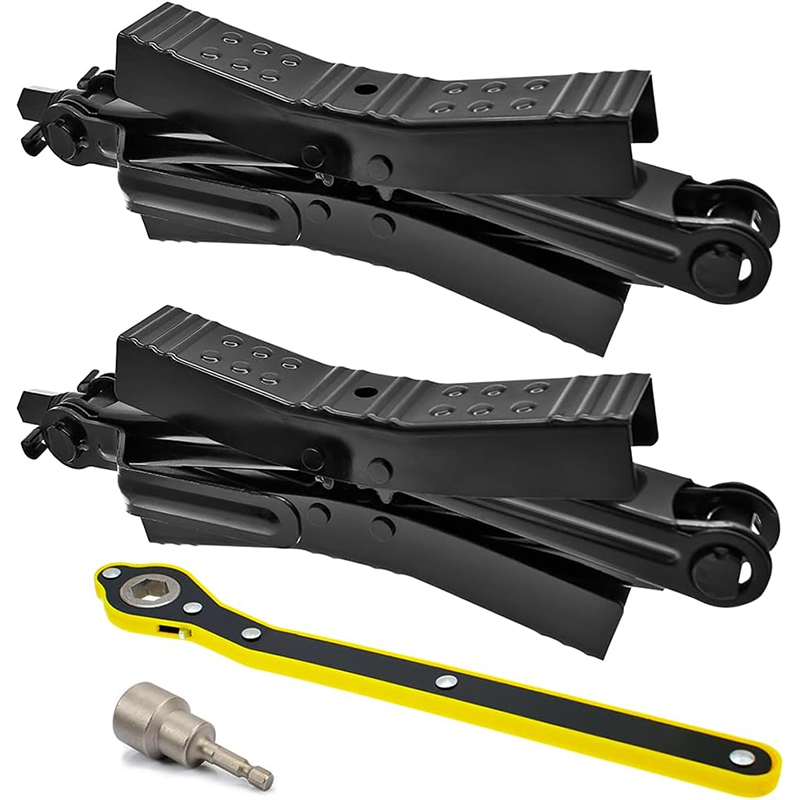 BowLift | Wheel Chock Stabilizer ,2pcs RV Travel Trailer Camper Wheel Shock Absorbers, Heavy Duty RV Tire Scissor Locks X-Bolt Accessories with Wrench