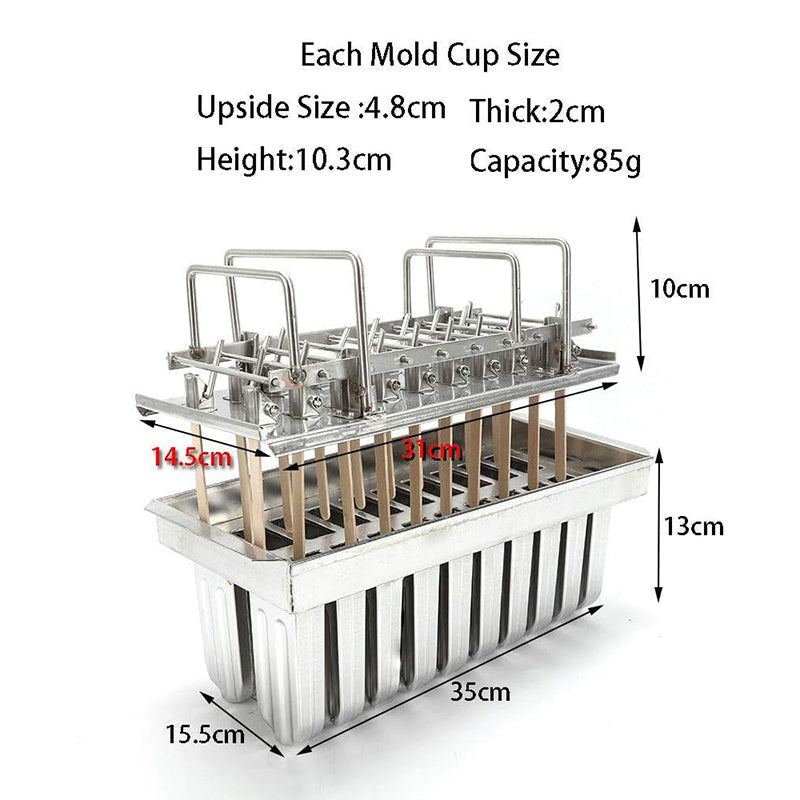 BowLift | Stainless Steel Ice Cream Stick Model Ice Pop Holder 20pcs Ice Cream Stick Holder DIY Kitchen
